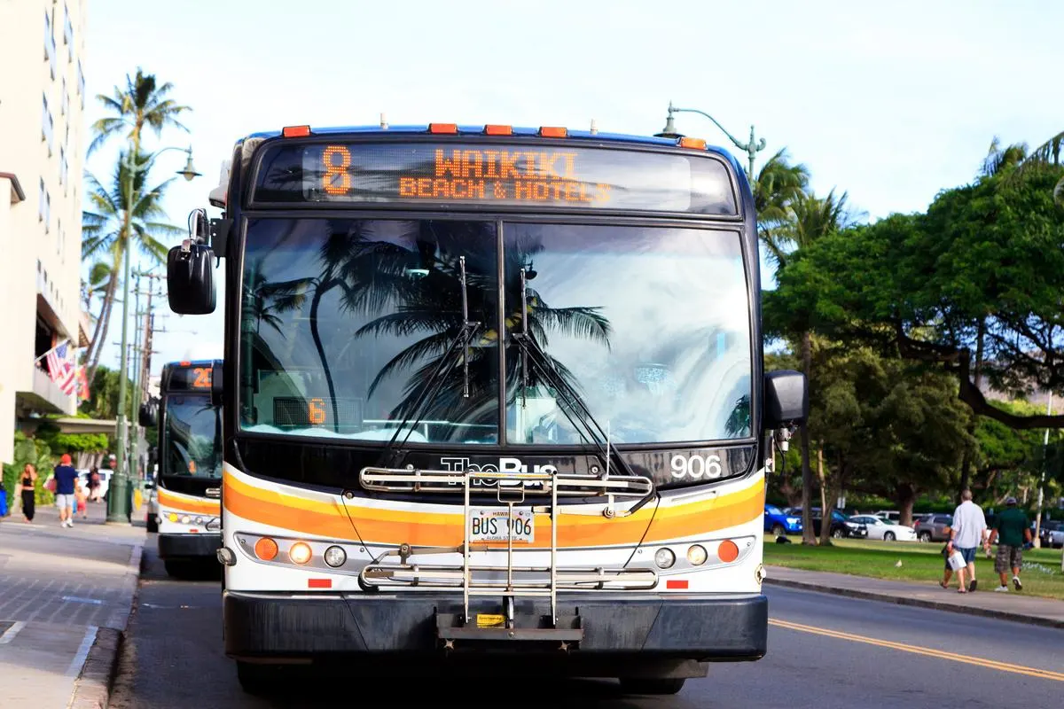 TheBus public bus transportation service on the island of Oahu in Honolulu, Hawaii