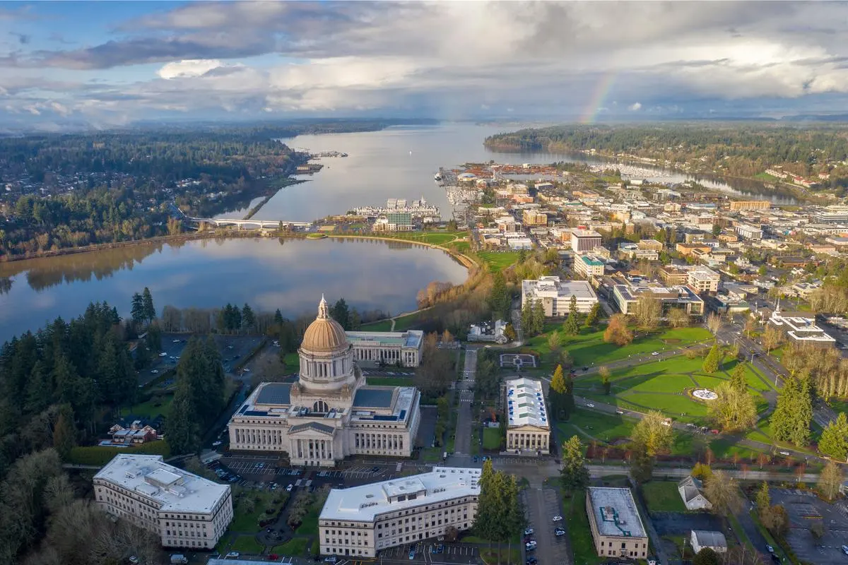 Aerial view of Olympia, Washington