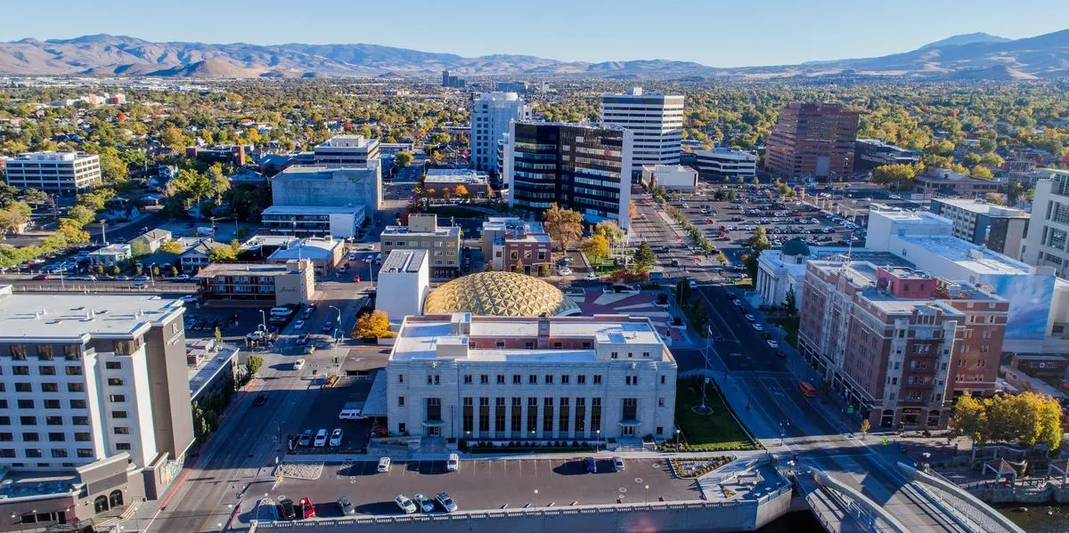 Aerial view of Reno, Nevada
